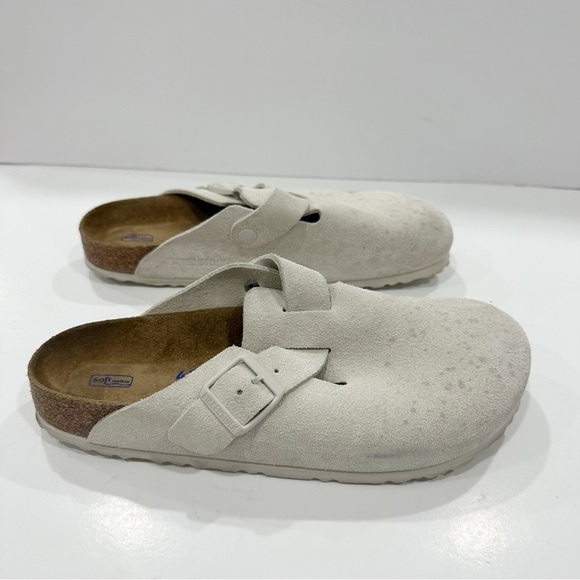 Birkenstock Boston Soft Footbed Suede Leather Sandals - Picture 2 of 7